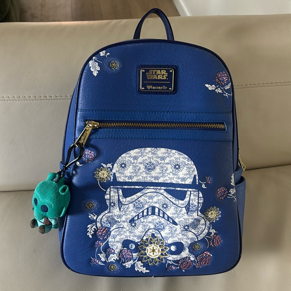 Loungefly Star Wars Stormtrooper Floral Mini Backpack Blue BoxLunch Exclusive